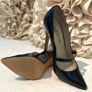 COLIN STUART Black, Patent Stiletto Mary Janes